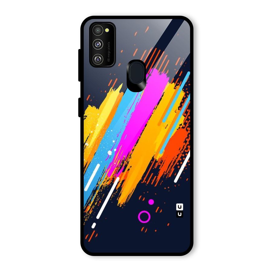 Abstract Shades Glass Back Case for Galaxy M30s