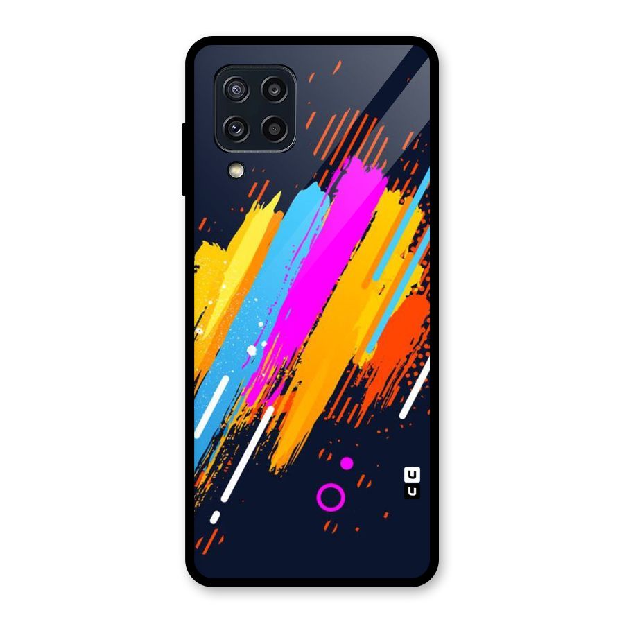 Abstract Shades Glass Back Case for Galaxy M32