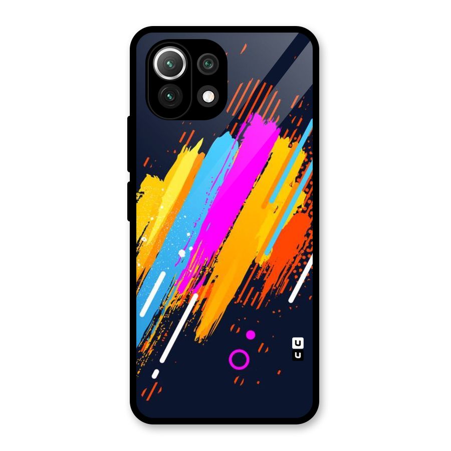 Abstract Shades Glass Back Case for Mi 11 Lite NE 5G