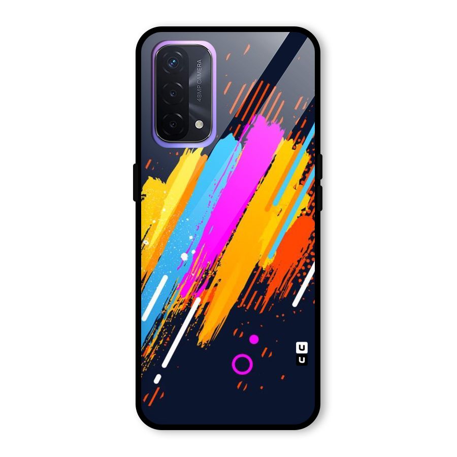 Abstract Shades Glass Back Case for Oppo A74 5G