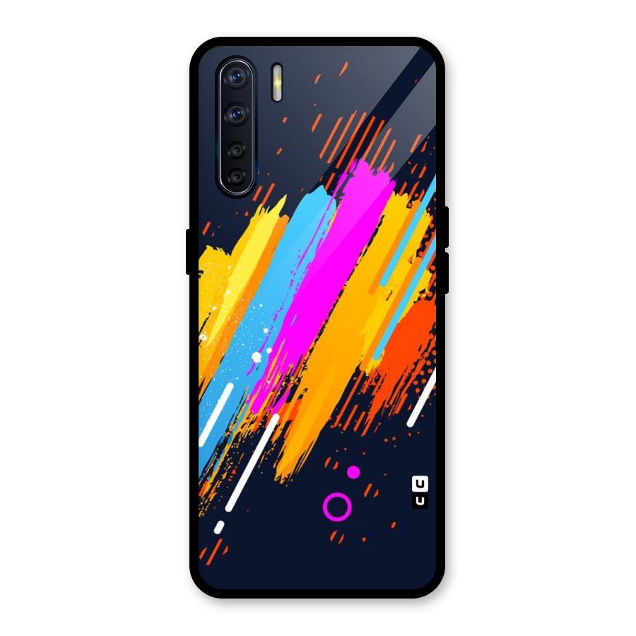 Abstract Shades Glass Back Case for Oppo F15