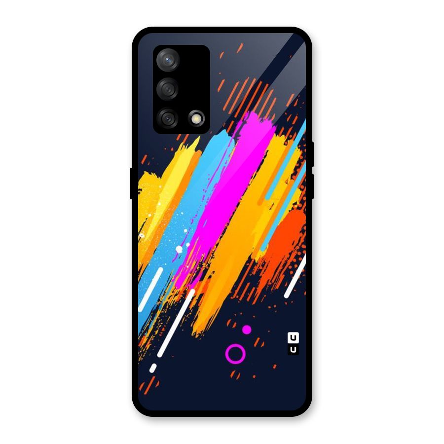 Abstract Shades Glass Back Case for Oppo F19