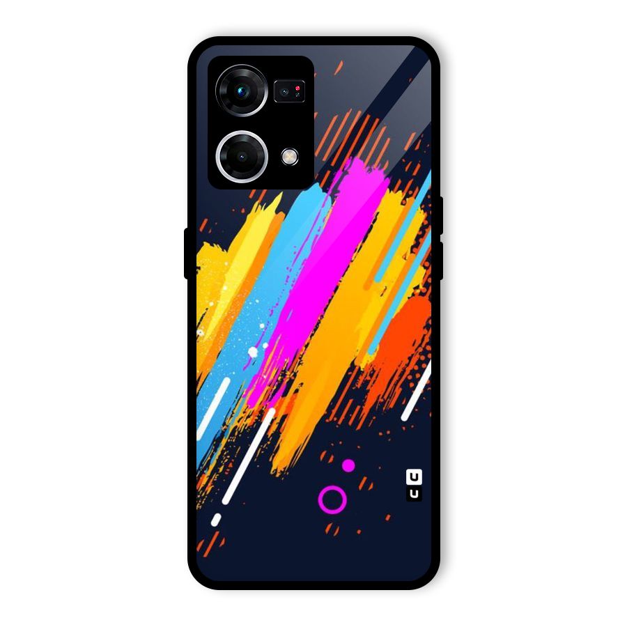 Abstract Shades Glass Back Case for Oppo F21 Pro 4G