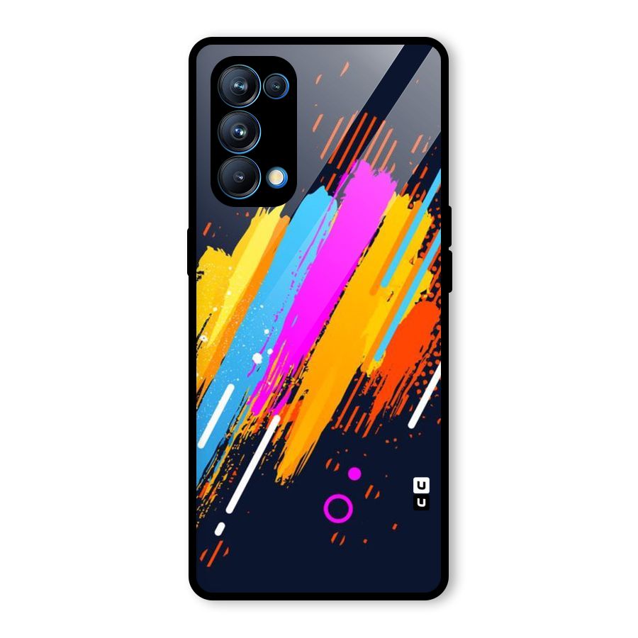 Abstract Shades Glass Back Case for Oppo Reno5 Pro 5G