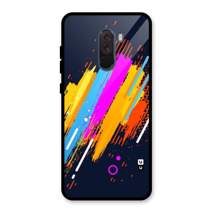 Abstract Shades Glass Back Case for Poco F1