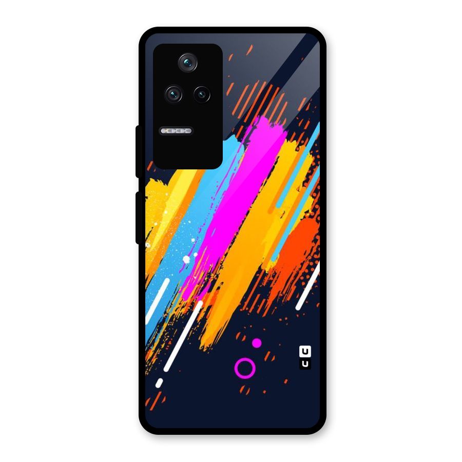 Abstract Shades Glass Back Case for Poco F4 5G