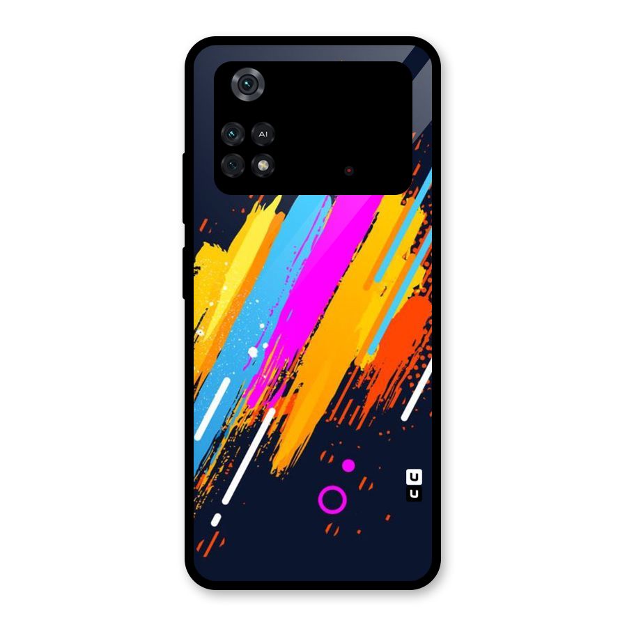 Abstract Shades Glass Back Case for Poco M4 Pro 4G