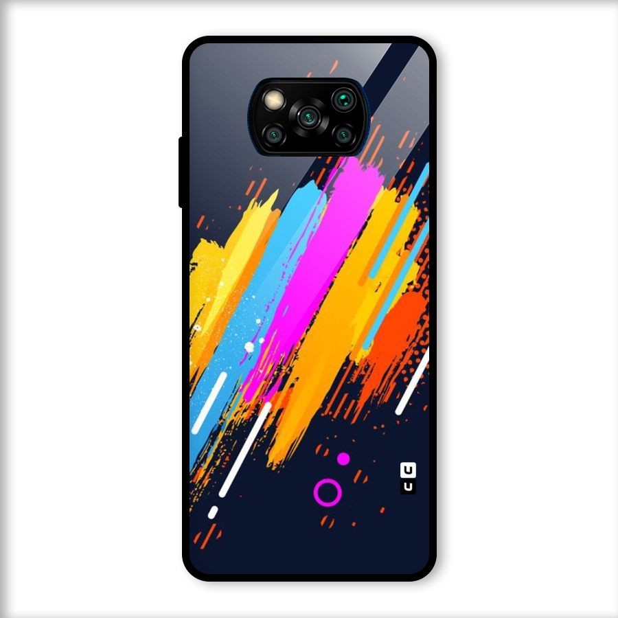 Abstract Shades Glass Back Case for Poco X3