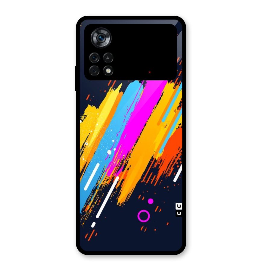 Abstract Shades Glass Back Case for Poco X4 Pro 5G