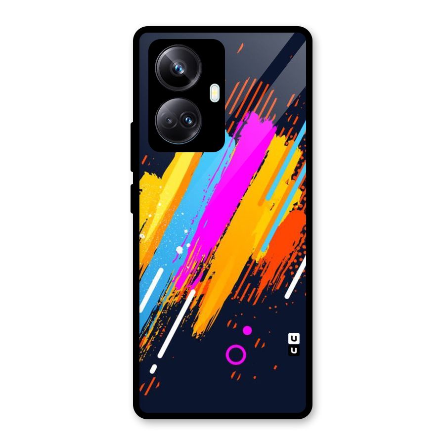 Abstract Shades Glass Back Case for Realme 10 Pro Plus