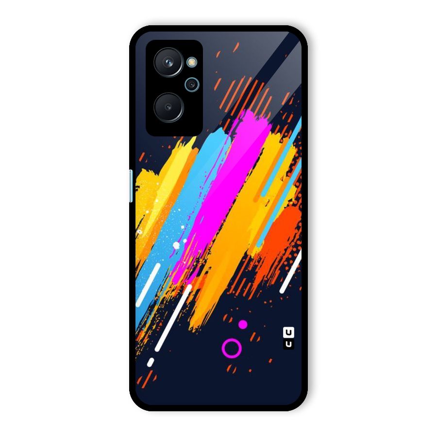 Abstract Shades Glass Back Case for Realme 9i