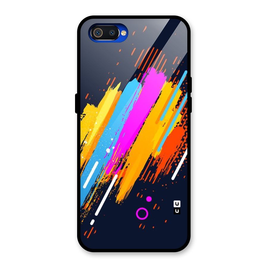 Abstract Shades Glass Back Case for Realme C2