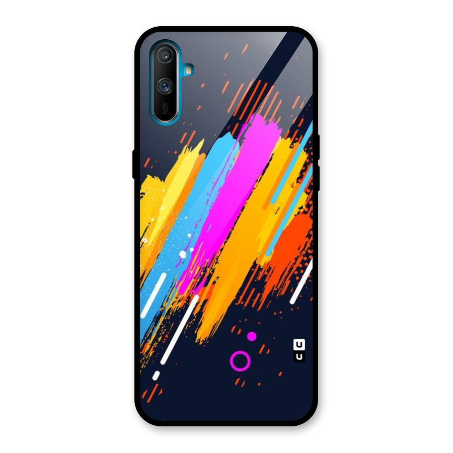 Abstract Shades Glass Back Case for Realme C3