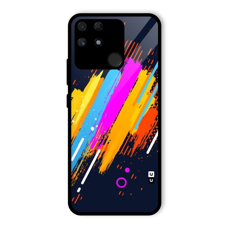 Abstract Shades Glass Back Case for Realme Narzo 50A