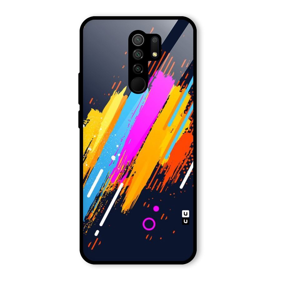 Abstract Shades Glass Back Case for Redmi 9 Prime