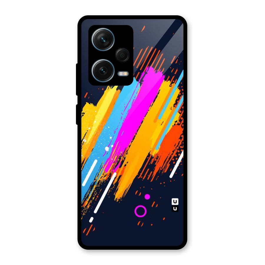 Abstract Shades Glass Back Case for Redmi Note 12 Pro Plus 5G