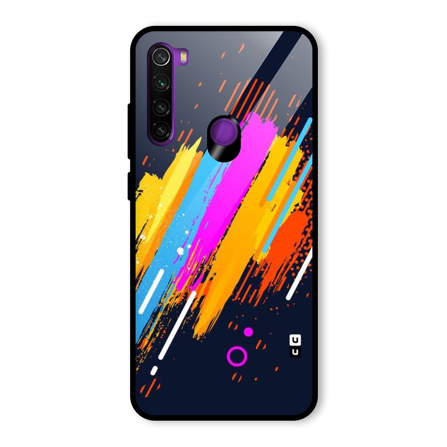 Abstract Shades Glass Back Case for Redmi Note 8