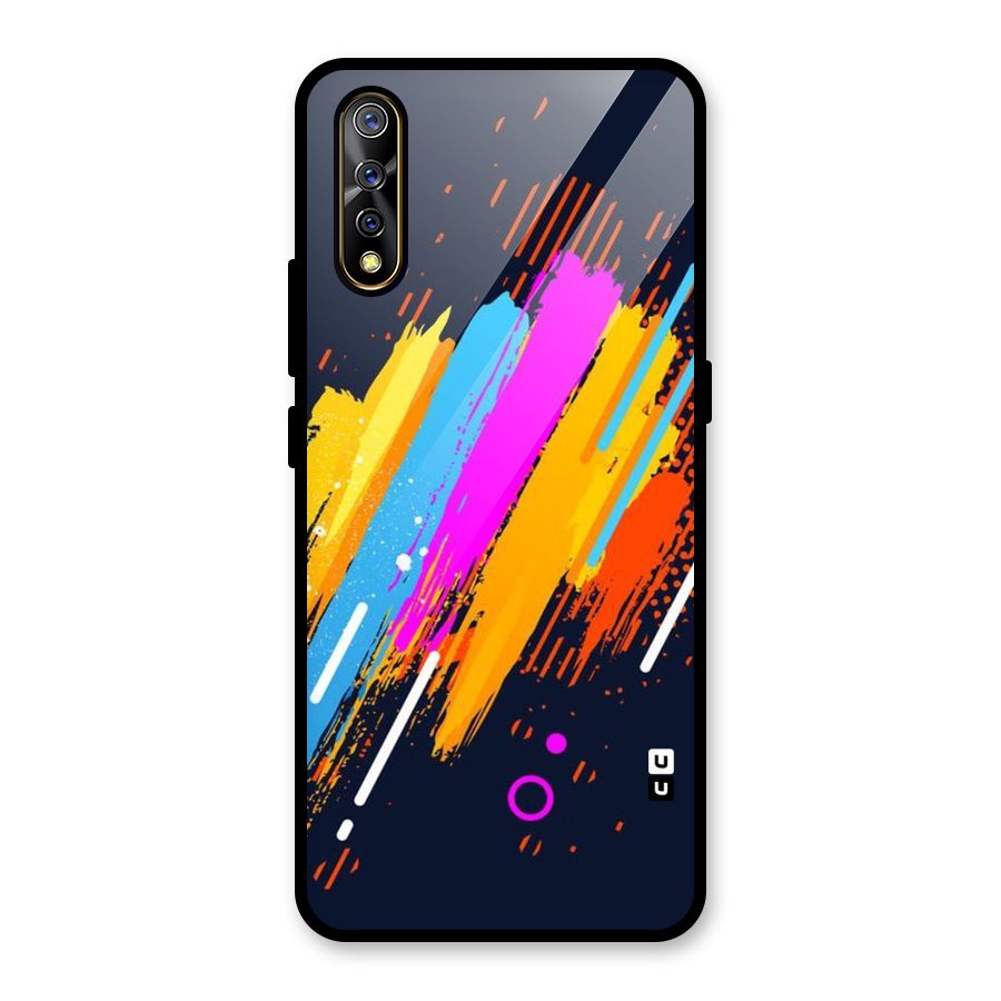 Abstract Shades Glass Back Case for Vivo S1