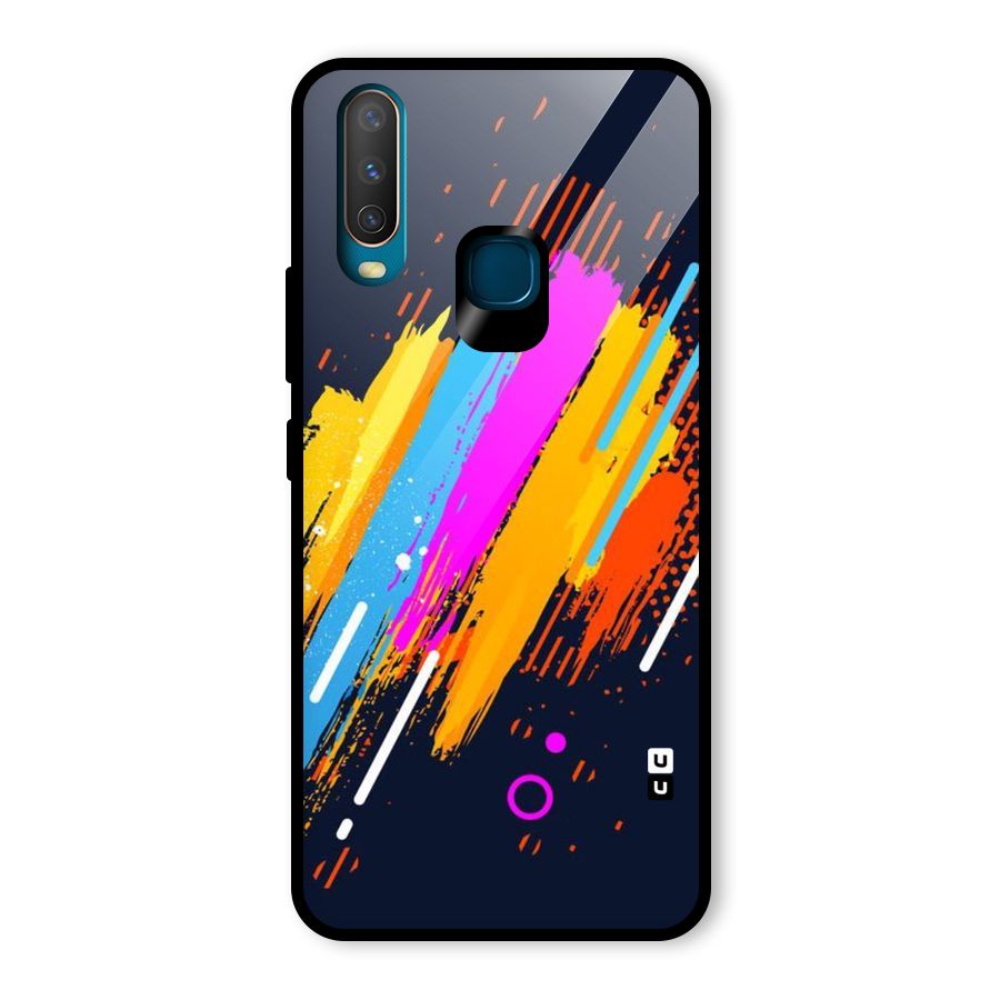 Abstract Shades Glass Back Case for Vivo U10