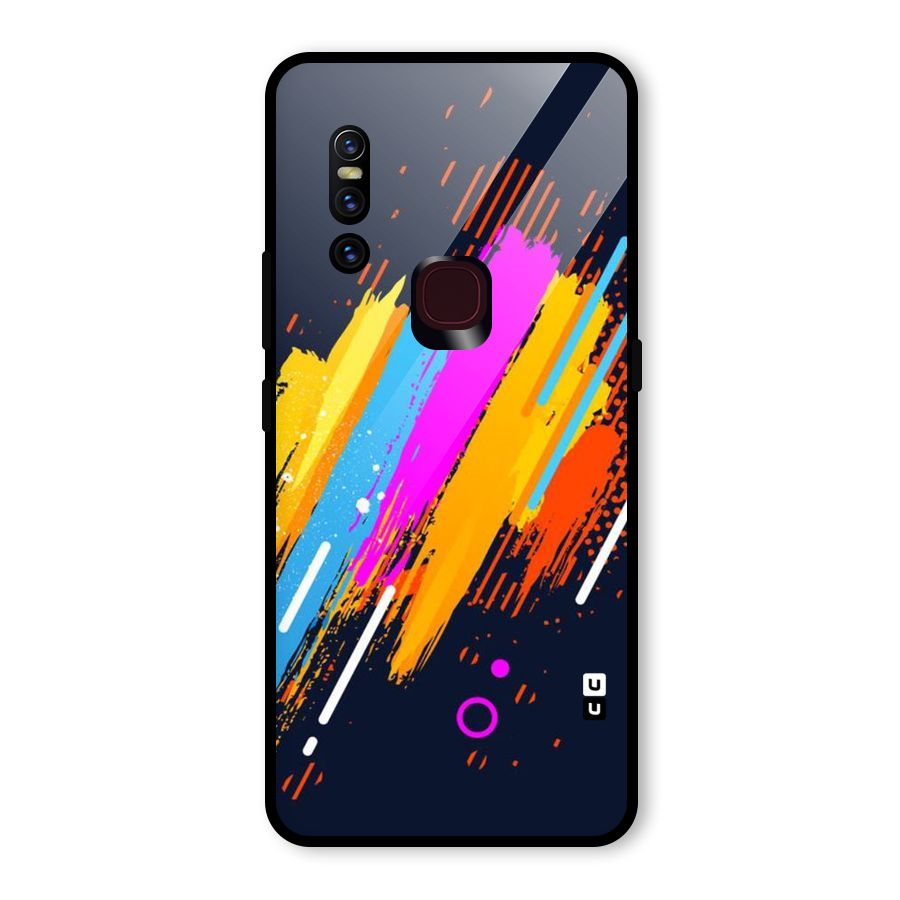 Abstract Shades Glass Back Case for Vivo V15