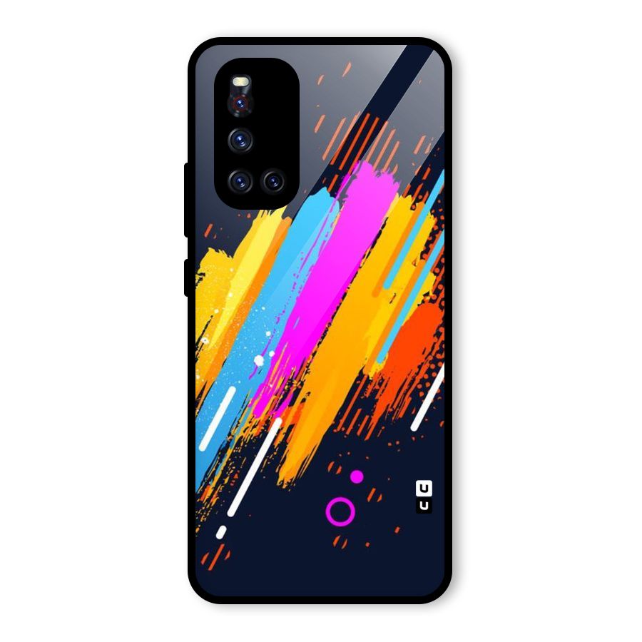 Abstract Shades Glass Back Case for Vivo V19