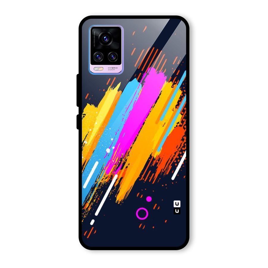 Abstract Shades Glass Back Case for Vivo V20 Pro
