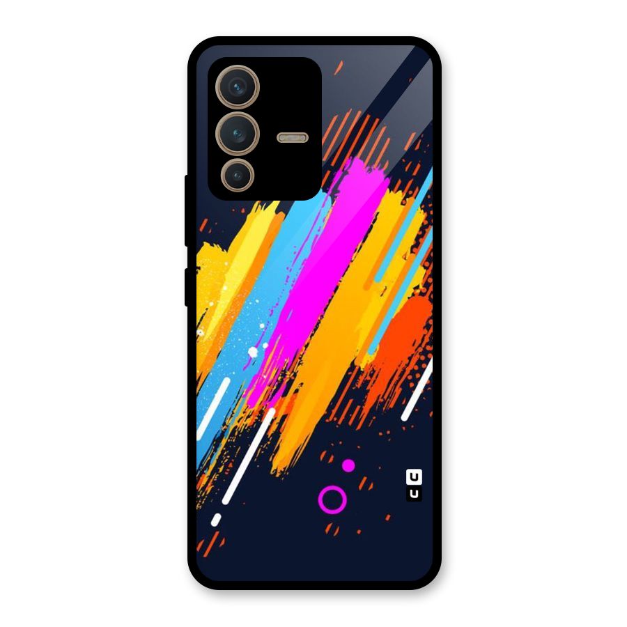 Abstract Shades Glass Back Case for Vivo V23 5G