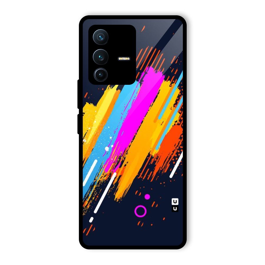 Abstract Shades Glass Back Case for Vivo V23 Pro