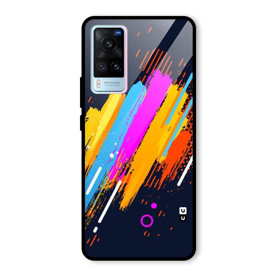 Abstract Shades Glass Back Case for Vivo X60