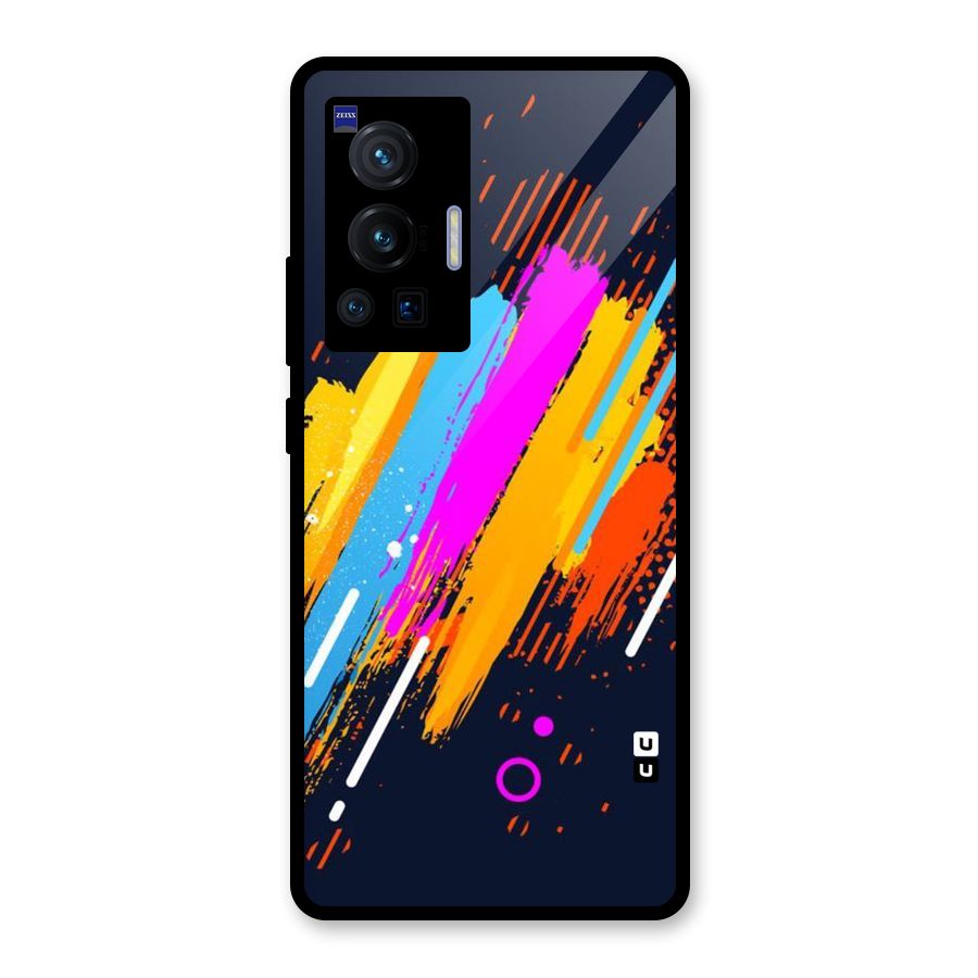Abstract Shades Glass Back Case for Vivo X70 Pro