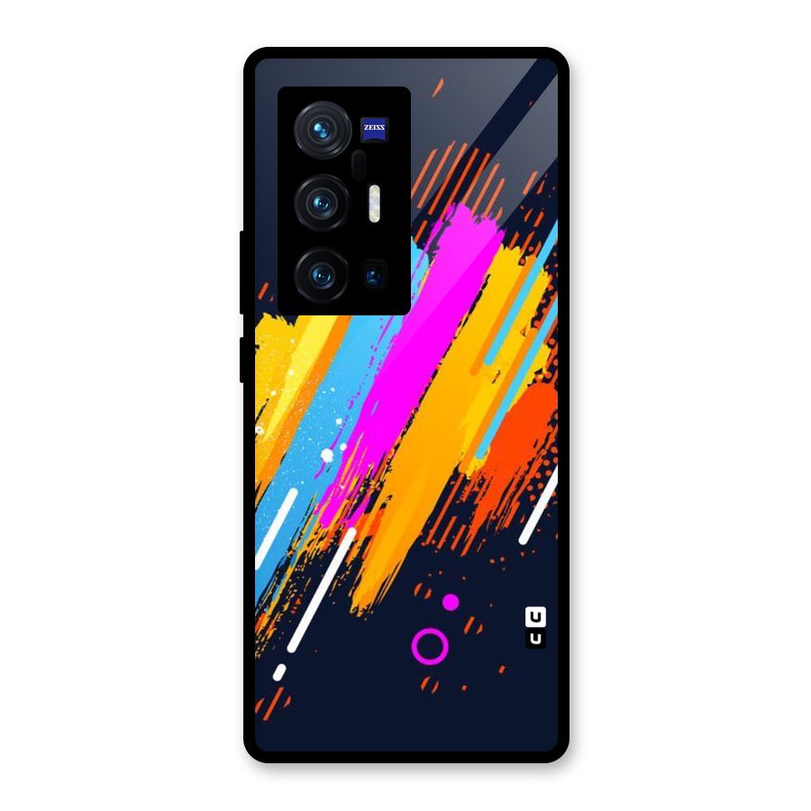 Abstract Shades Glass Back Case for Vivo X70 Pro Plus