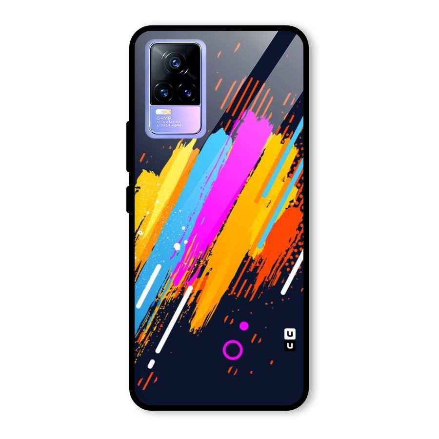 Abstract Shades Glass Back Case for Vivo Y73