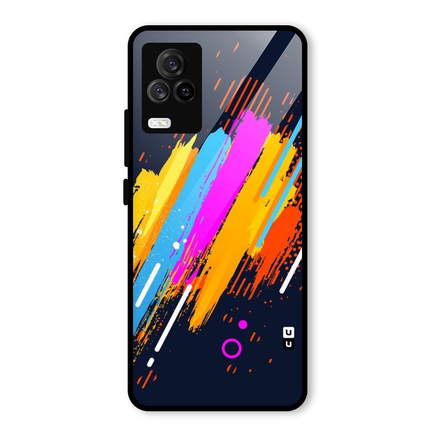 Abstract Shades Glass Back Case for Vivo iQOO 7 Legend 5G