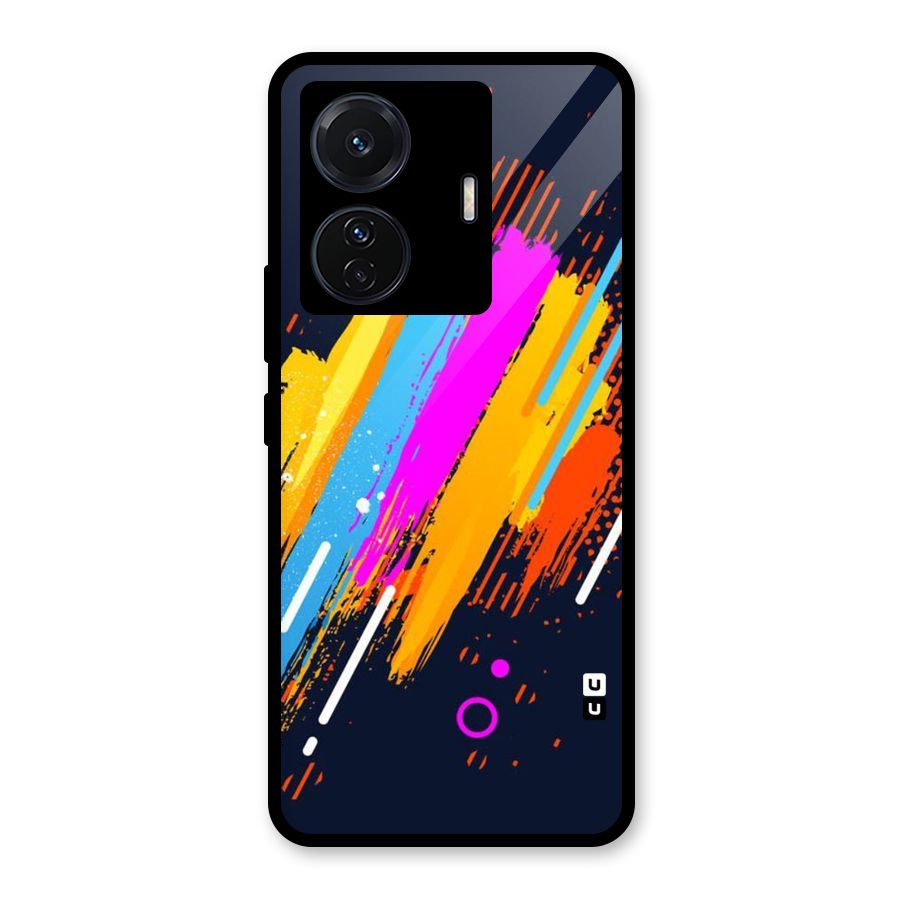 Abstract Shades Glass Back Case for Vivo iQOO Z6 Pro