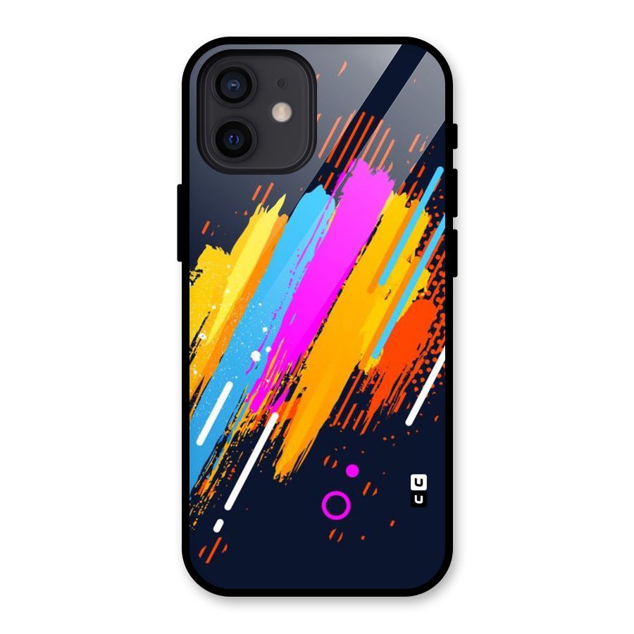 Abstract Shades Glass Back Case for iPhone 12