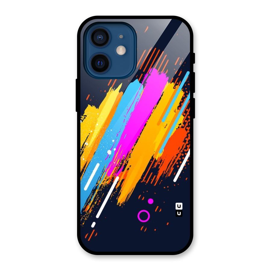 Abstract Shades Glass Back Case for iPhone 12 Mini