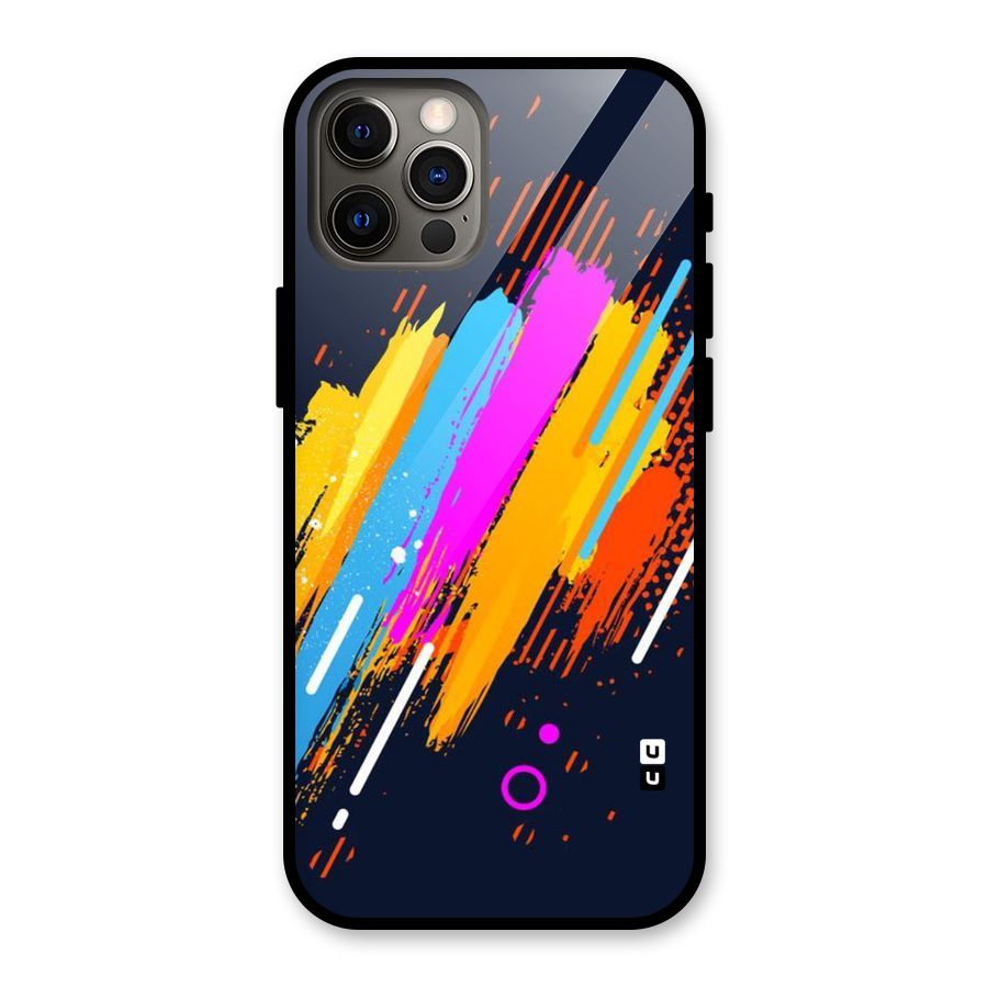 Abstract Shades Glass Back Case for iPhone 12 Pro
