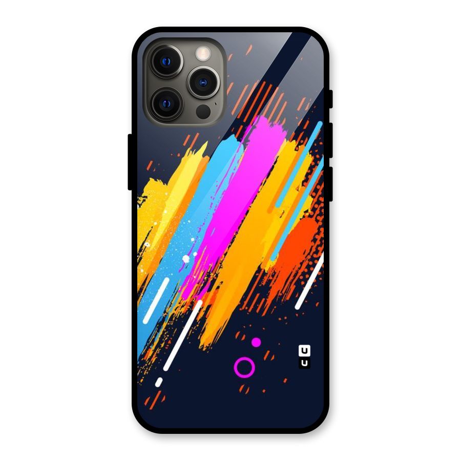 Abstract Shades Glass Back Case for iPhone 12 Pro Max
