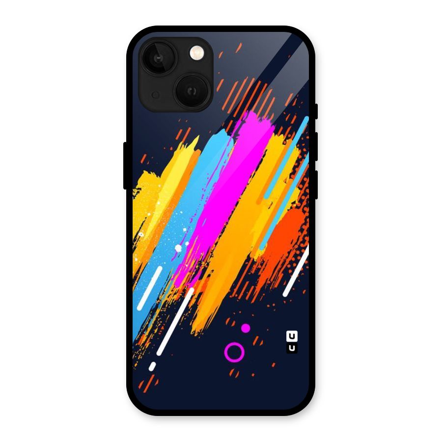 Abstract Shades Glass Back Case for iPhone 13