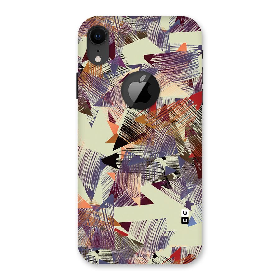 Abstract Sketch Back Case for iPhone XR Logo Cut