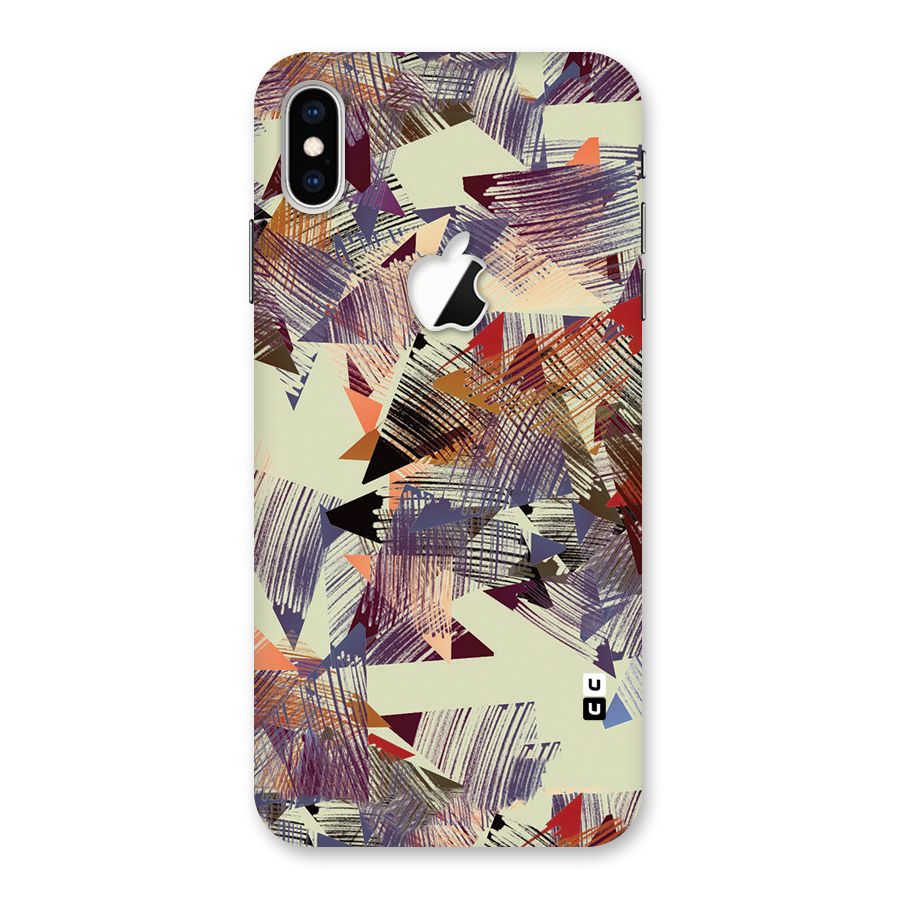 Abstract Sketch Back Case for iPhone XS Max Apple Cut