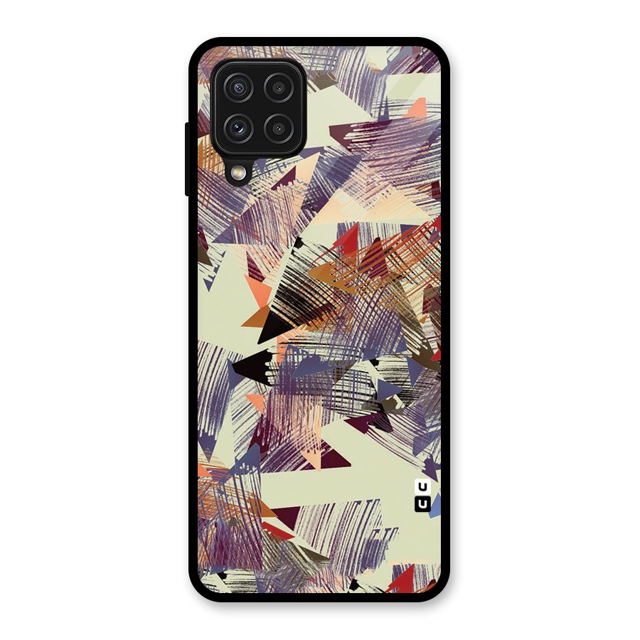 Abstract Sketch Glass Back Case for Galaxy A22 4G