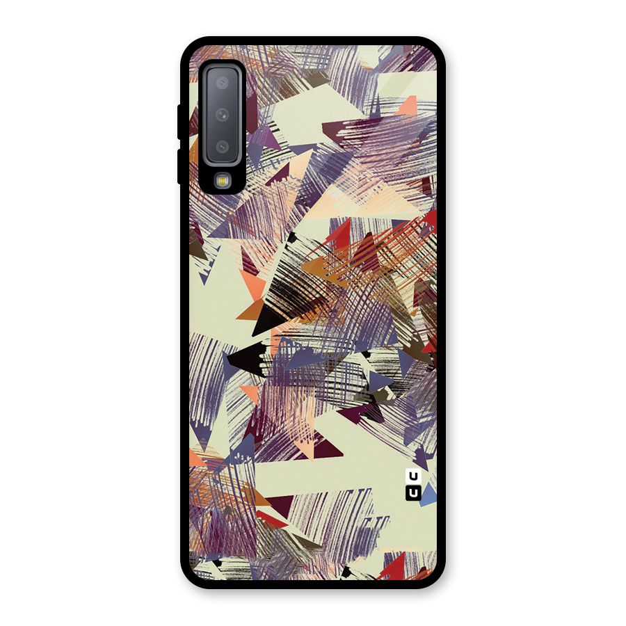 Abstract Sketch Glass Back Case for Galaxy A7 (2018)