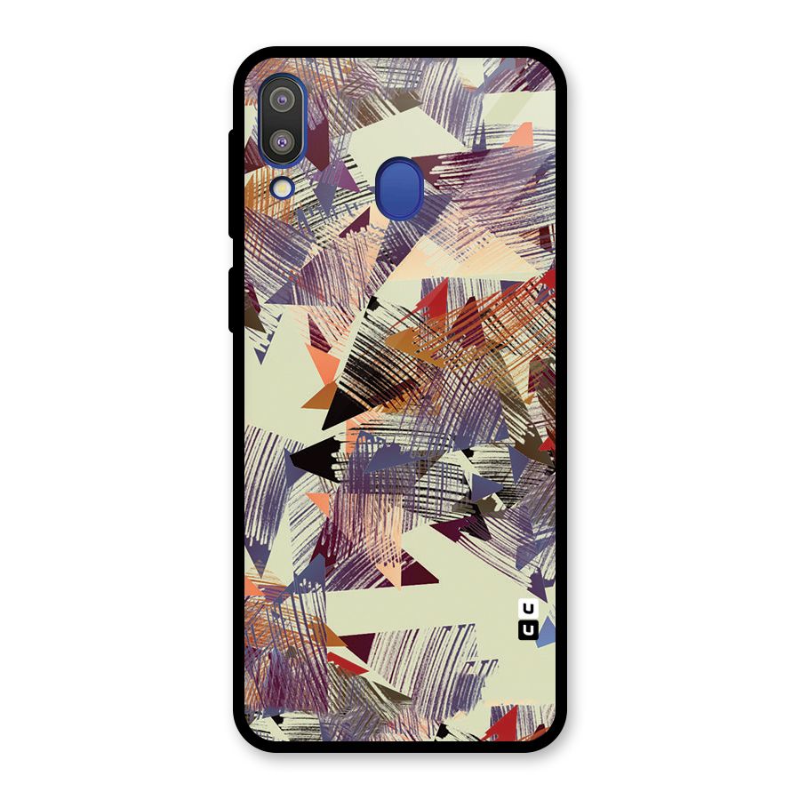 Abstract Sketch Glass Back Case for Galaxy M20