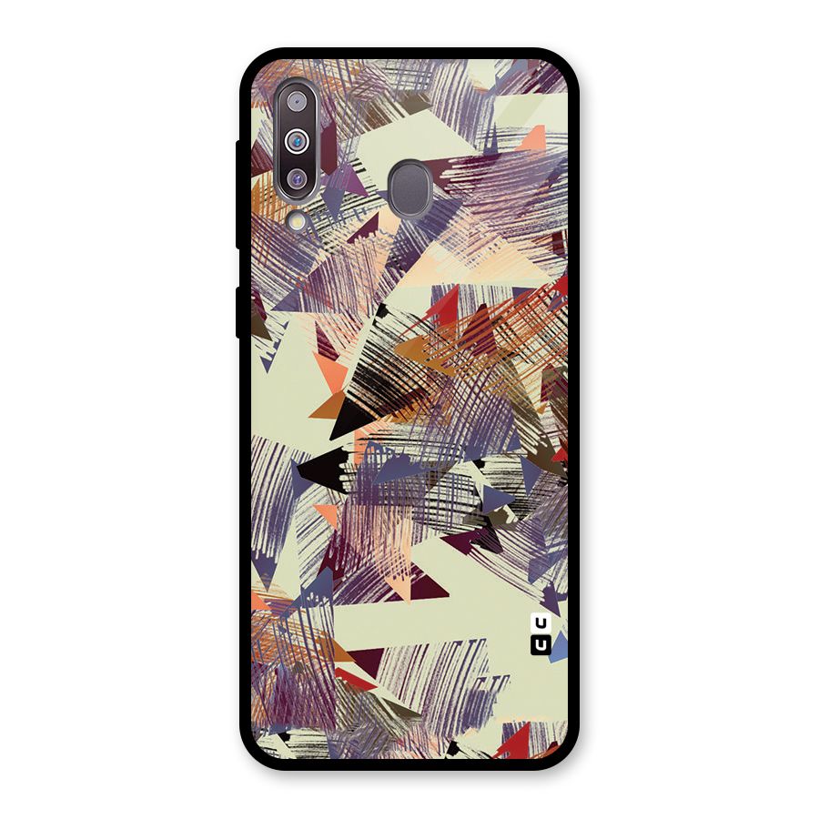 Abstract Sketch Glass Back Case for Galaxy M30