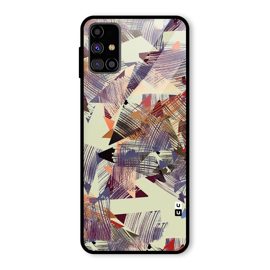 Abstract Sketch Glass Back Case for Galaxy M31s