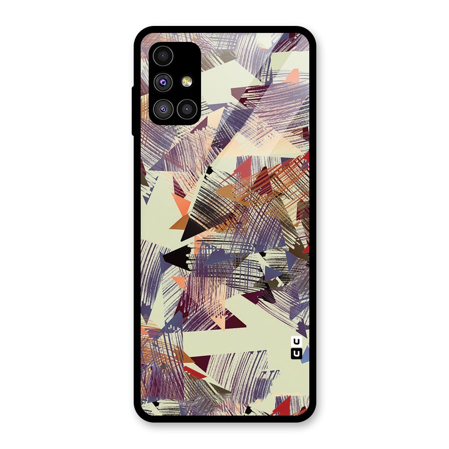 Abstract Sketch Glass Back Case for Galaxy M51