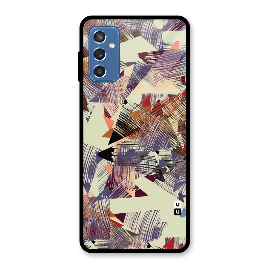 Abstract Sketch Glass Back Case for Galaxy M52 5G
