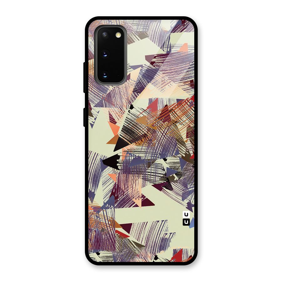 Abstract Sketch Glass Back Case for Galaxy S20