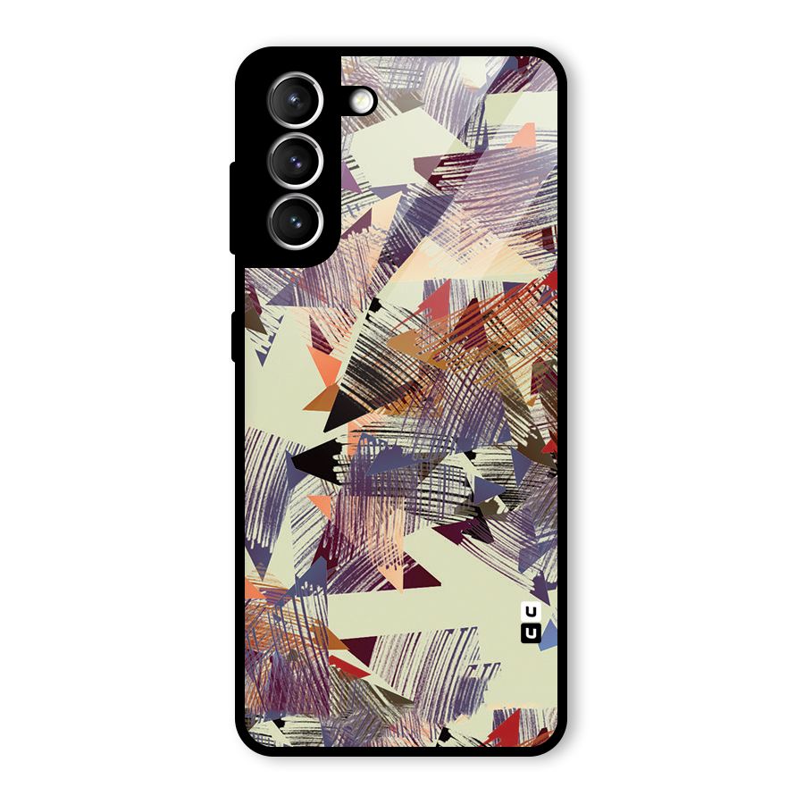 Abstract Sketch Glass Back Case for Galaxy S21 5G